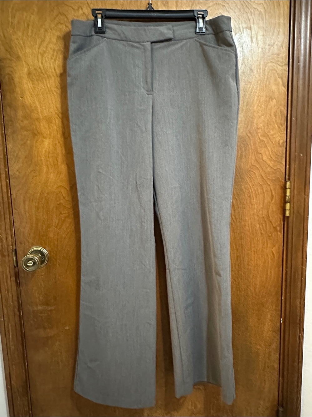 Nicole Miller Gray Boot-Cut Dress Pants